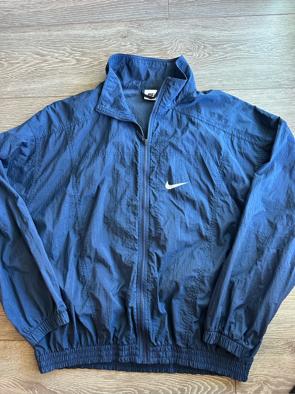 Rare 90s Nike Blue Full-Zip Men's Windbreaker Jacket